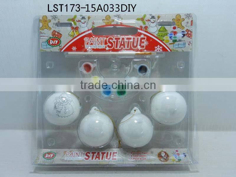 New ceramic DIY christmas paint set,diy watercolor paint set,paint brush set
