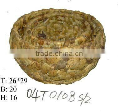 Round water hyacinth basket/flower planter/pot