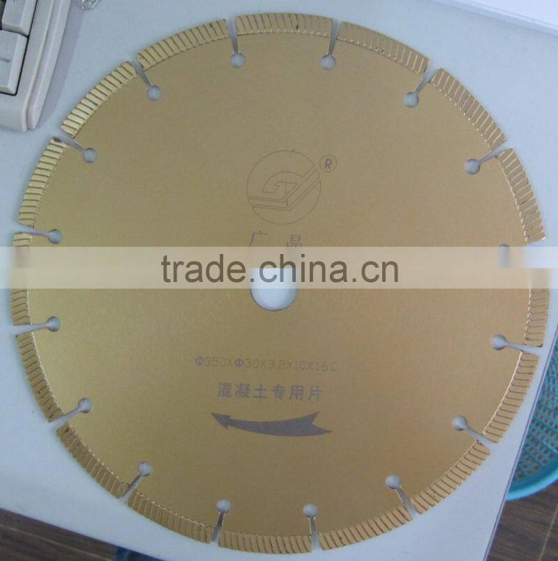 350mm Turbo Blade for Concrete Cutting Guangjing Band Saw Blade Sharpening Machine