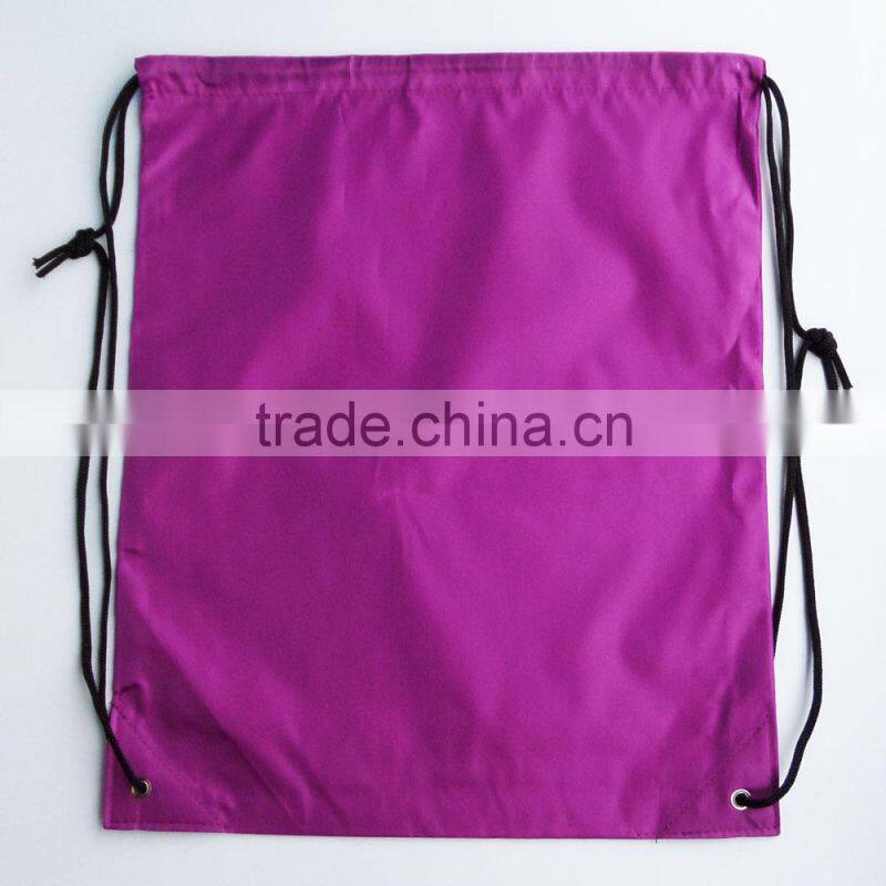 Cheap promotional pink color 190T woven draw string bag