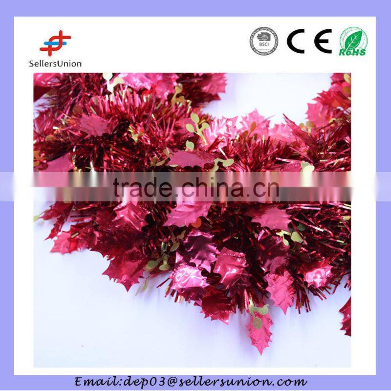 2015 New Hot Seal Beautiful Design Elegant Pet Tinsel Christmas Wreath