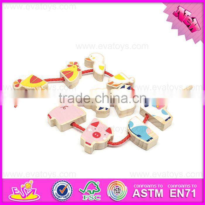 2016 new design wooden animal toy,hot sale wooden animal toy W11E057