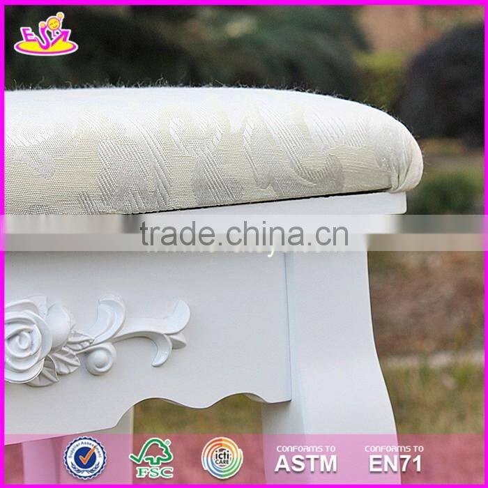 2017 New design luxurious bedroom solid wooden dressing table with drawers W08H071