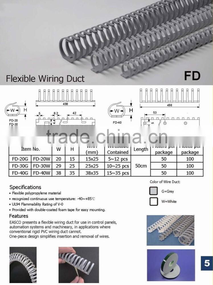 PVC Flat Trunking, Duct, Cable Trunking, Slotted Wiring Ducts, UPVC Flexible Conduit, ripple conduit, Corrugated Conduit AS/NZ