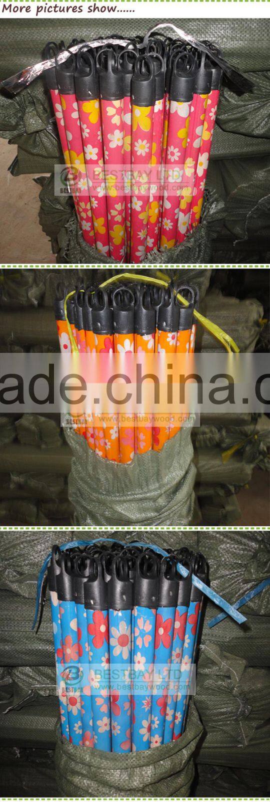 Different PVC designs wooden broom handle,mop handle,brush handle