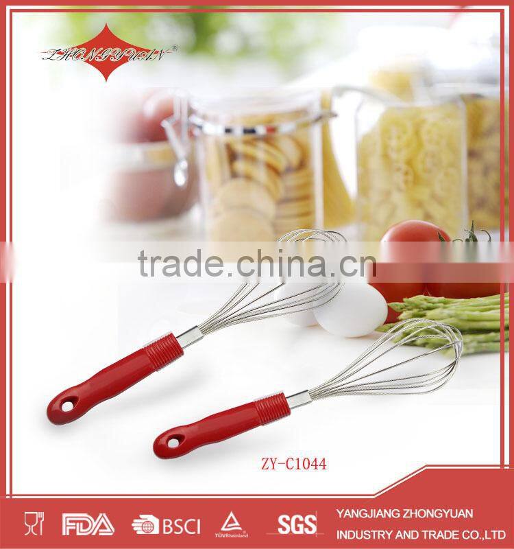 10" high quality stainless steel manual egg beater whisk for kitchen tools