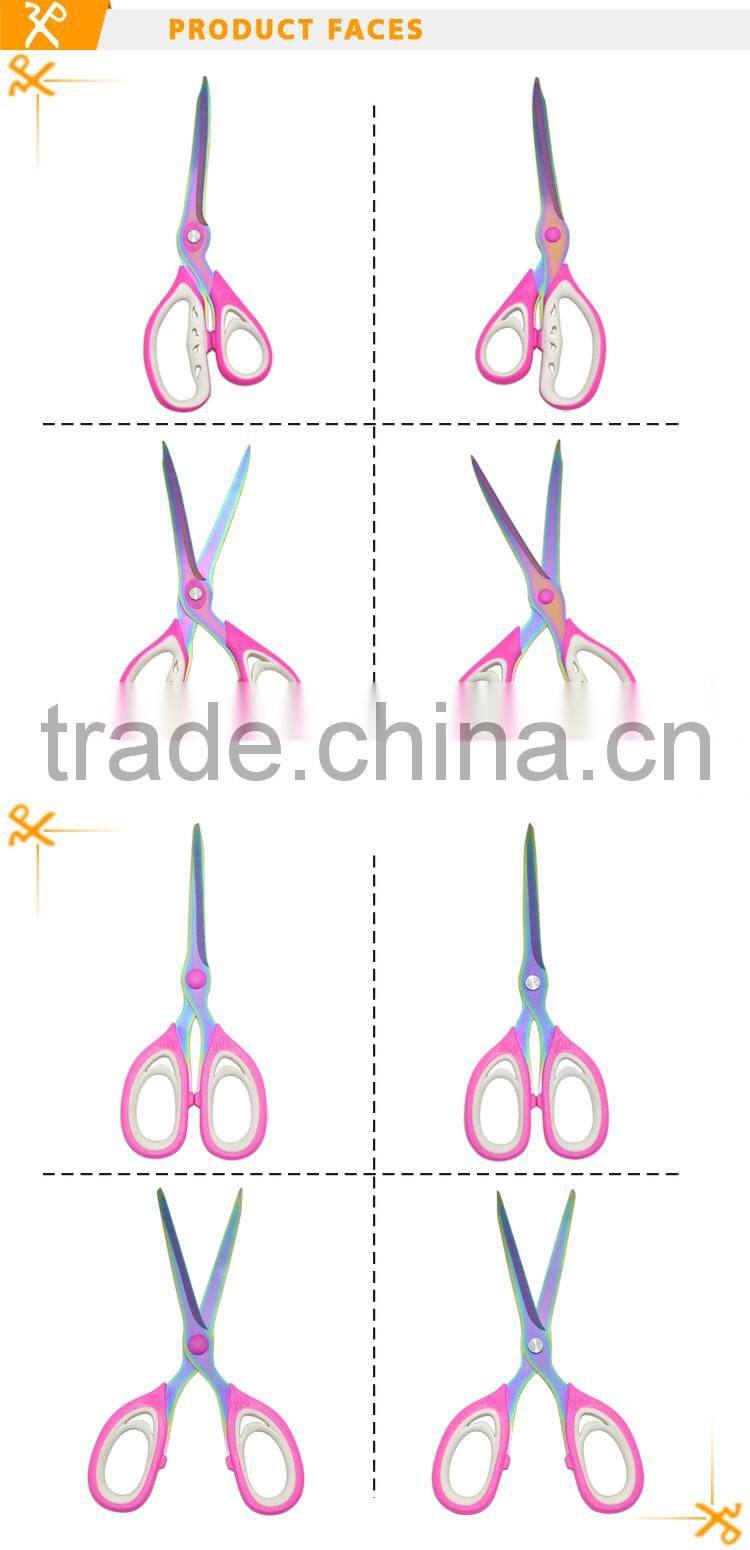 New design titanium coated household scissors set