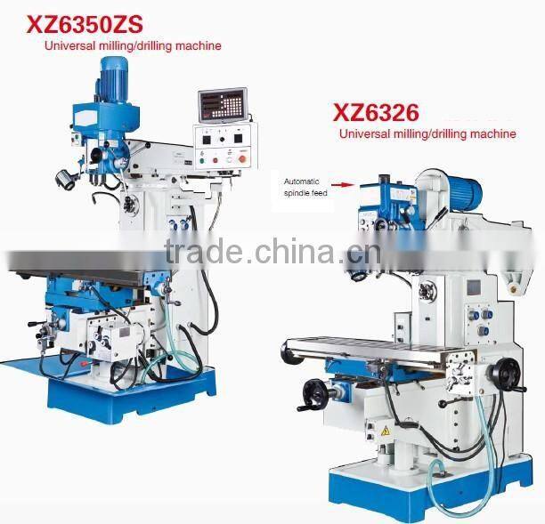 Universal Drilling and Milling machine, table 1120x260 1270X320mm, drill dia 50mm, vertical mill dia 25mm, end mill width 125mm