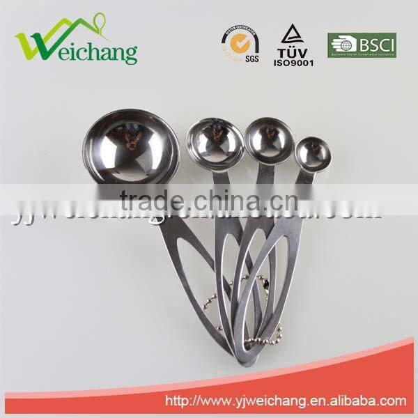 WCA182 Stainless steel Measuring Spoon ,small heart shape ,201 handle ,18/0 head ,Set of 4
