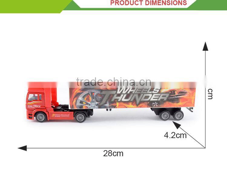 New design kids car set metal mini diecast model container truck toy