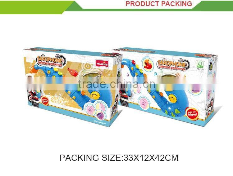 Intelligence musical instrument plastic cartoon small toy saxophone