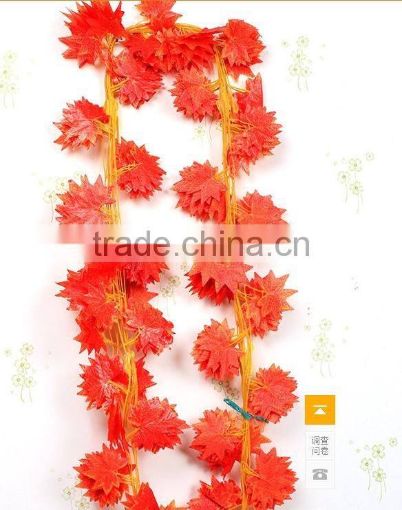 Fake maple leaves garland