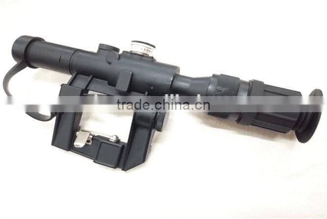Military Standard Riflescope with SVD 4X24 Red Illuminated Reticle Rifle Scope