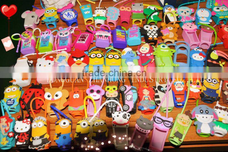 Merry Christmas:promotional gifts animal silicone hand sanitizer holder silicon holder gel pocket hand sanitizer hand sanitizer