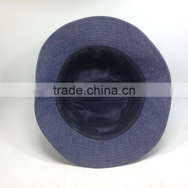 Custom Printed Double Sided Fisherman Hat And Denim Reversable Bucket Hat