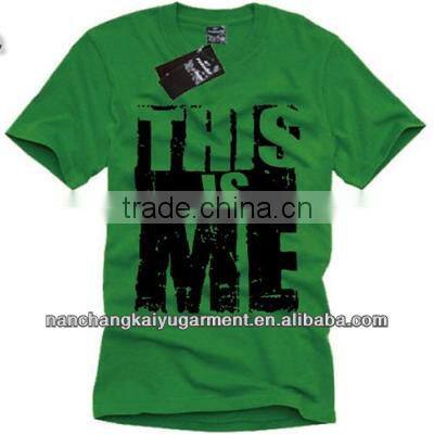 Personalized Mens silk screen print retch cotton casual short-sleeve T-shirt