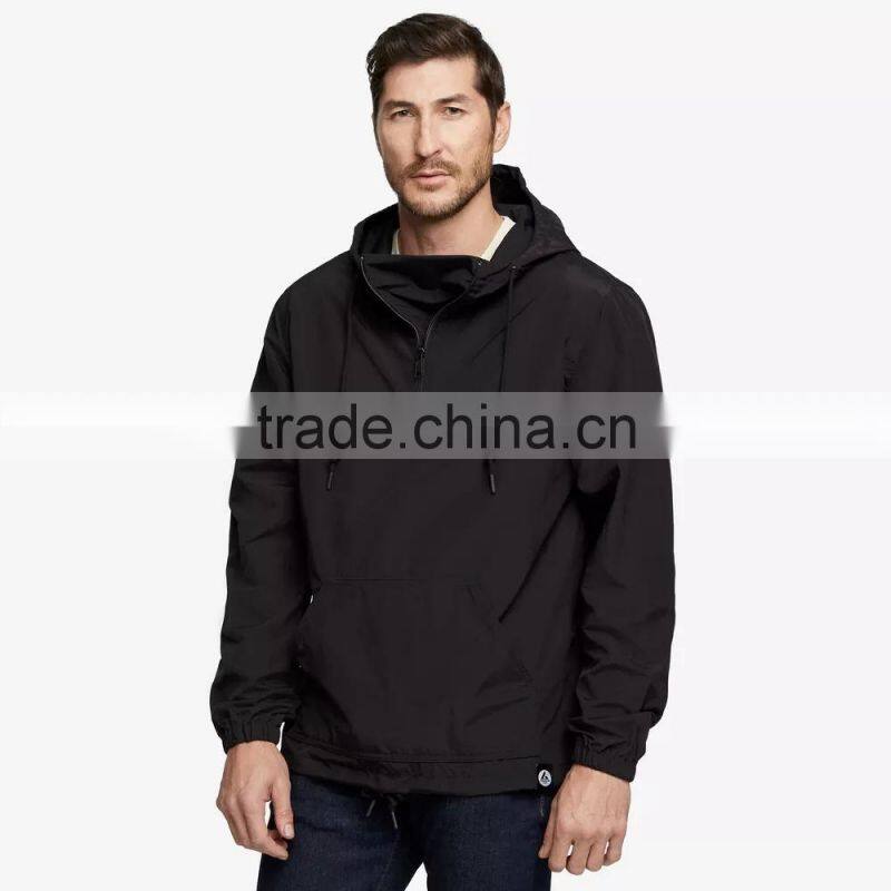 pullover style waterproof winder water resistant Nylon windbreaker jacket
