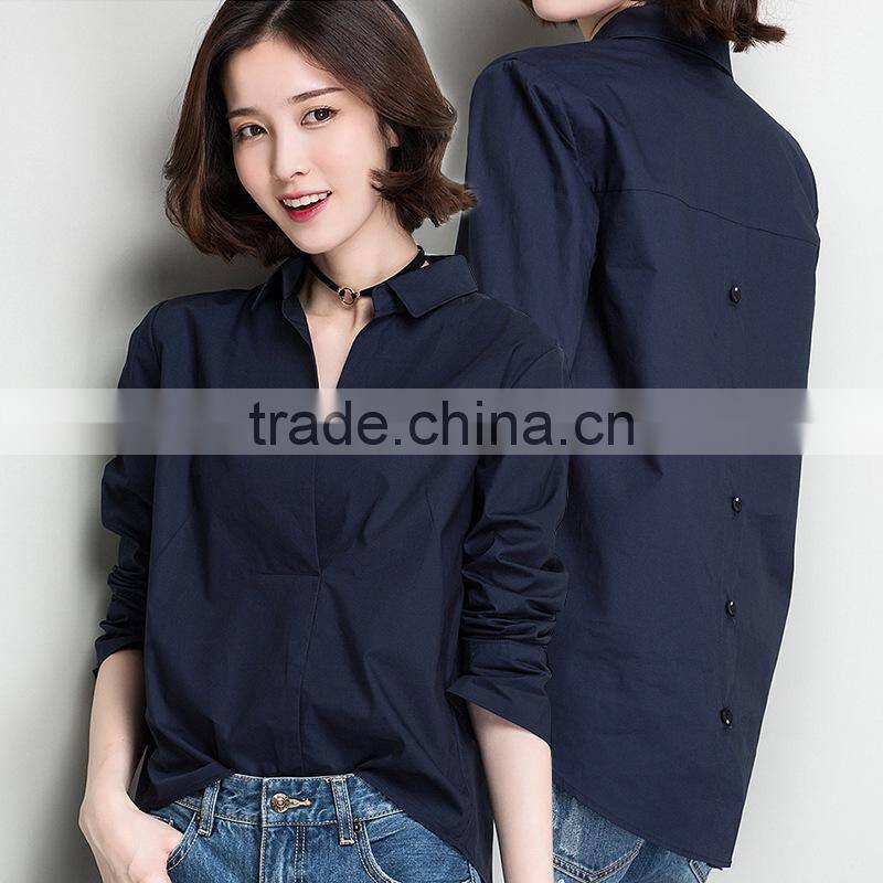 2017 latest fashion design women casual shirt blouse women summer