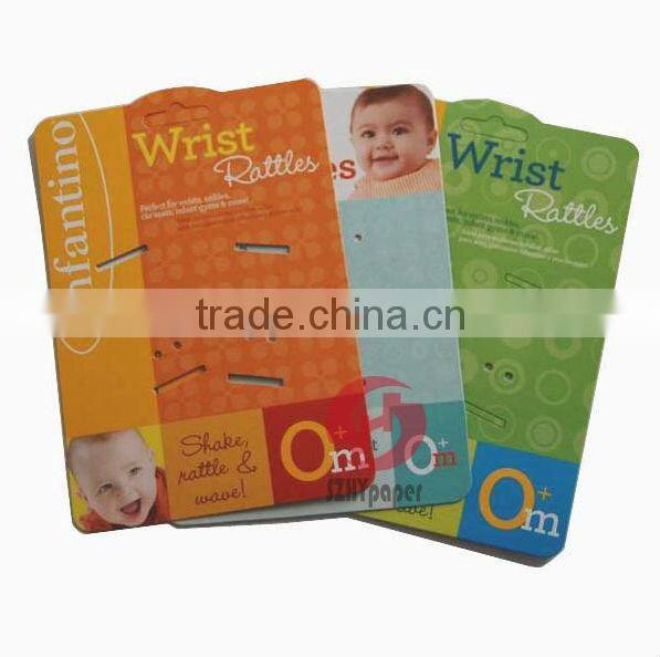 custom glossy header card with hole