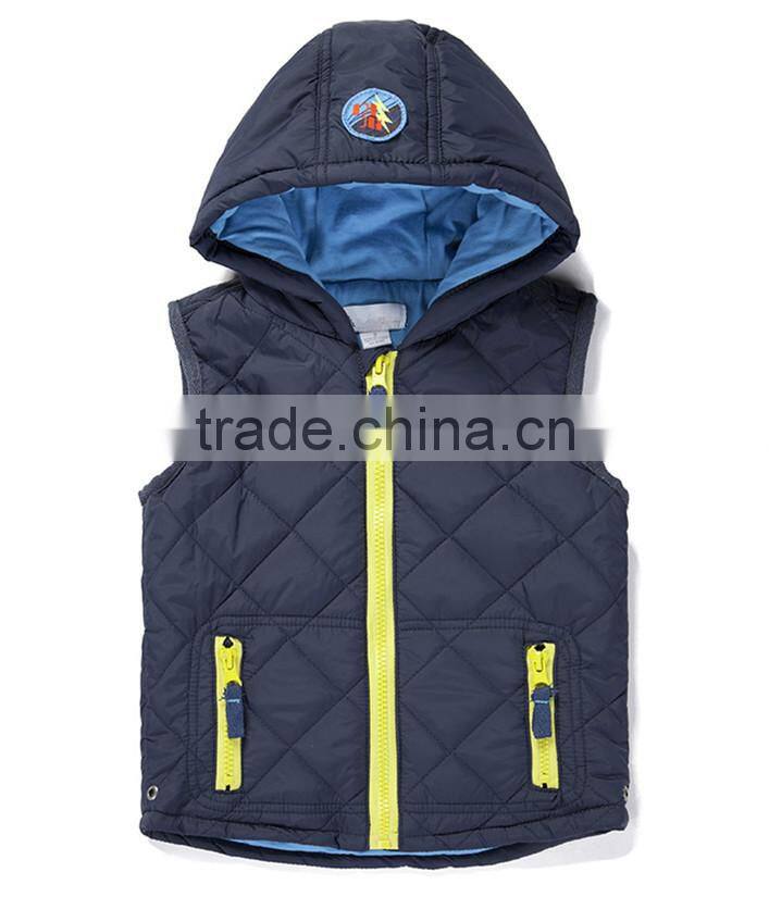 OEM hooded sleeveless jacket children