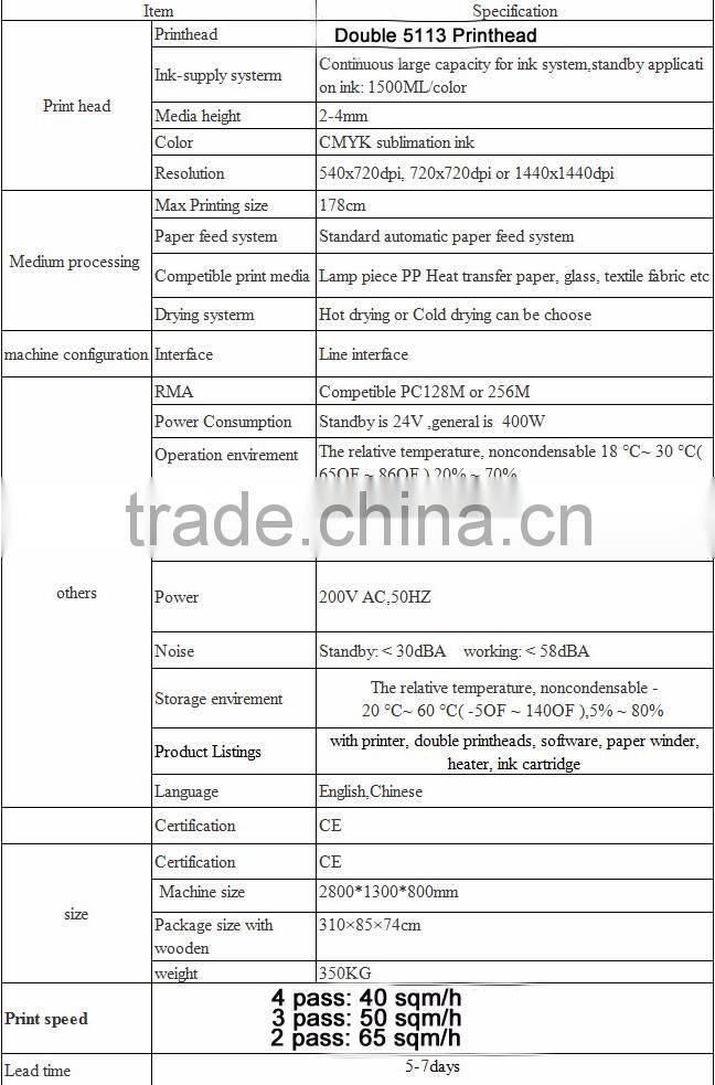 High Quality Digital sublimation flag printer with 5113 double head