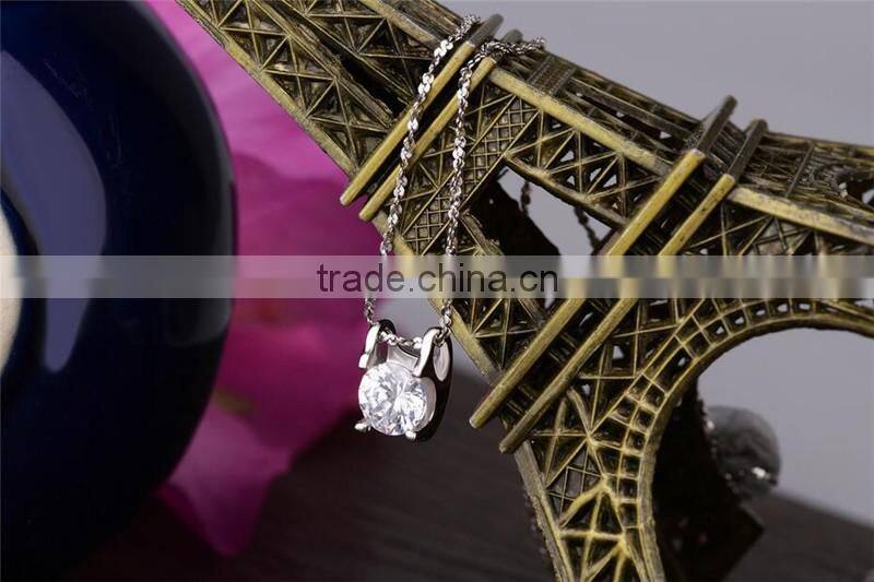 925 silver fashion a short paragraph four claws silver pendant necklace