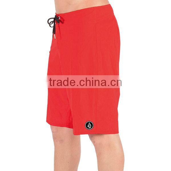 Cheap wholesale beach wear mens beach shorts solid 4 way stretch mens beach shorts