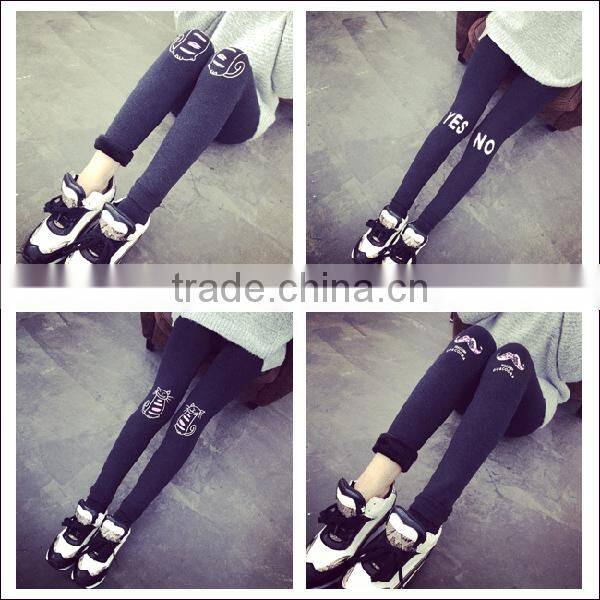 Winter thickening of cute cartoon trample feet leggings