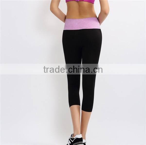 Made in China high quality fashion sports yoga capri legging