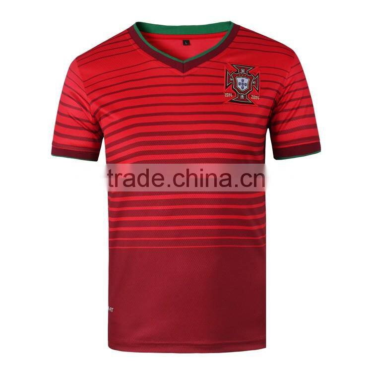 Mens 100% polyester digital printing latest football jersey designs