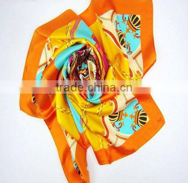 2014 Sprig Silk Scarf Custom Fashion Printed