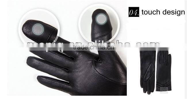 red design fashionable leather gloves