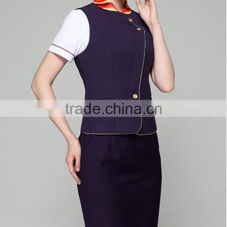 2015 OEM Custom Alibaba China Factory Airline Hostess Uniform