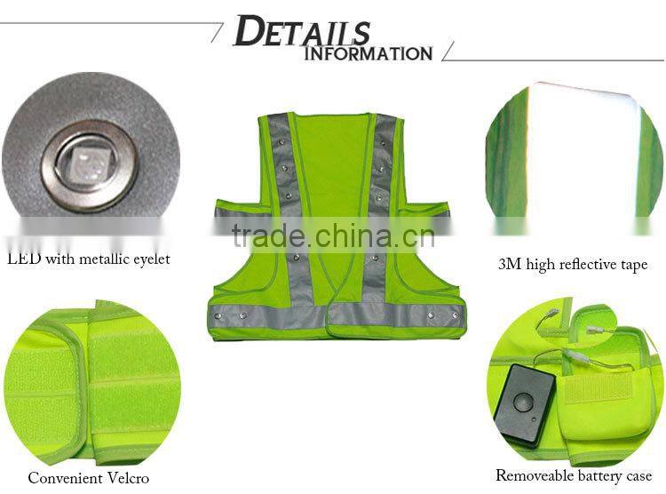 wholesale safety vest/led safety vest/vest reflective safety