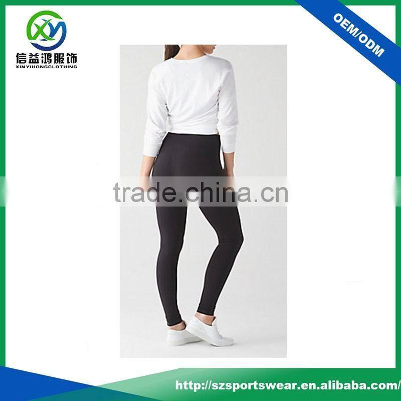 High quality black color good stretch womens slim fit yoga pants gym track pants