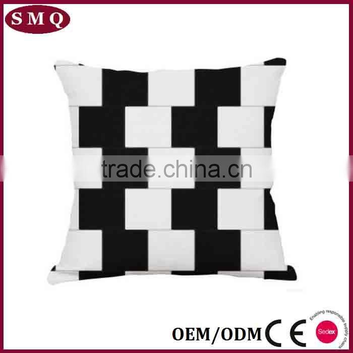 40*40 geommetric balck and white digital printing for pillow case