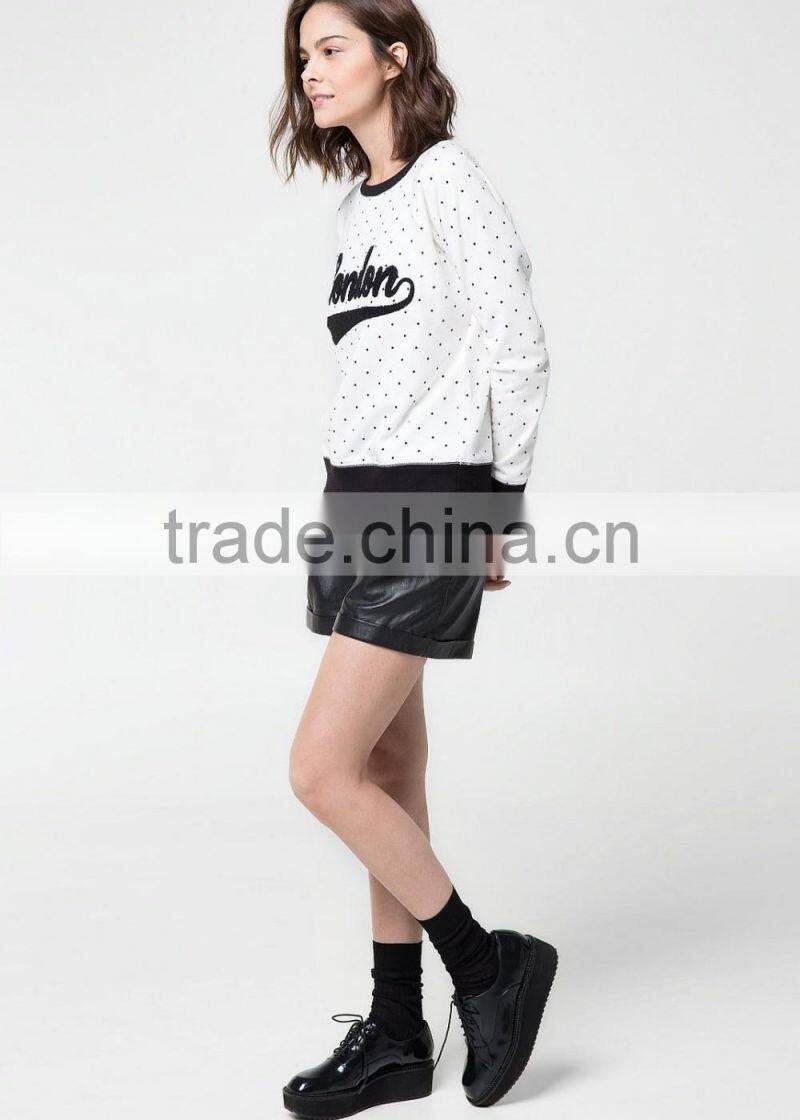 knitted white embroidery long sleeve crewneck sweatshirts hooded t shirt coat