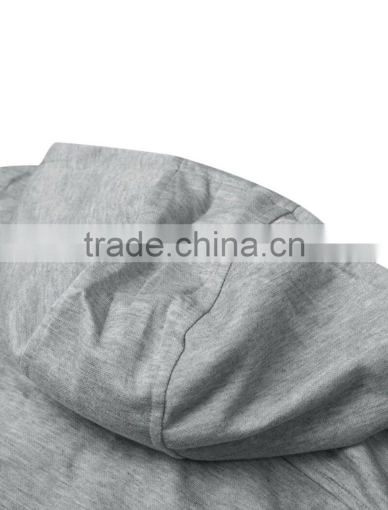 Men's Zip Up Hoodie Casual Heather Grey Hooded Vest/Sleeveless Hoodies