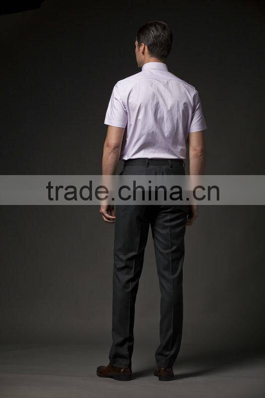 2015 mens short shirt with buttondown collar