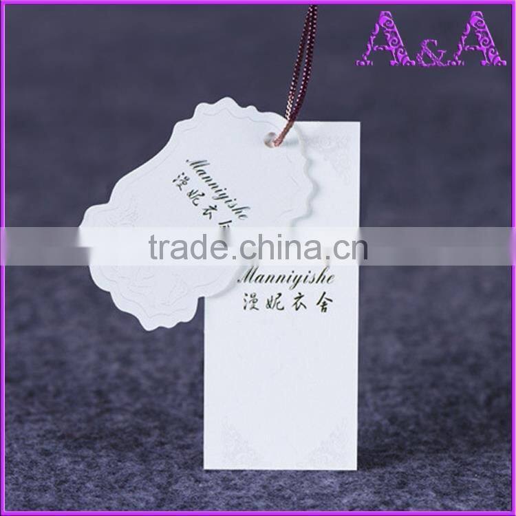 New design art paper printing cheap custom hang tags wholesale