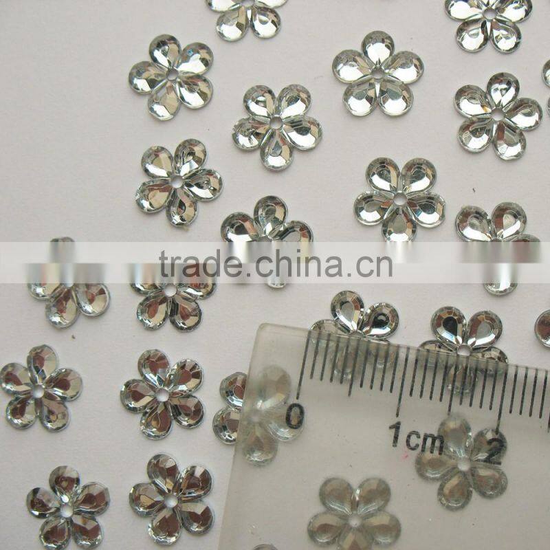 High quality sew on acrylic rhinestone acrylic crystal flower for garment