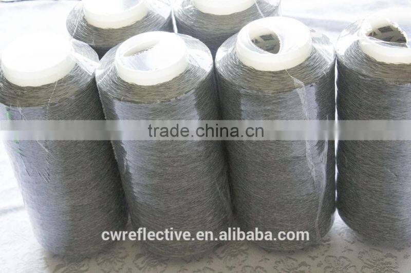 high quality EN471 grey color double side reflex yarn for knitting
