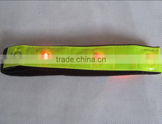 Dongguan New version reflective slap wrap wrist band and safety LED reflective armbands
