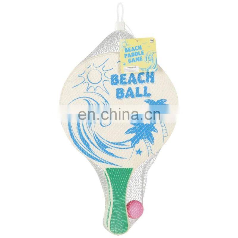 Great For Summer fun Beach Tennis Wooden Paddle Game Set Racquet and Ball Game