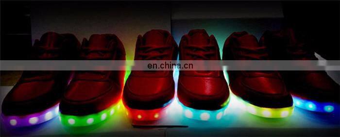 L1601 Latest design Hot sale Red PU leather mens sneakers light up LED shoes