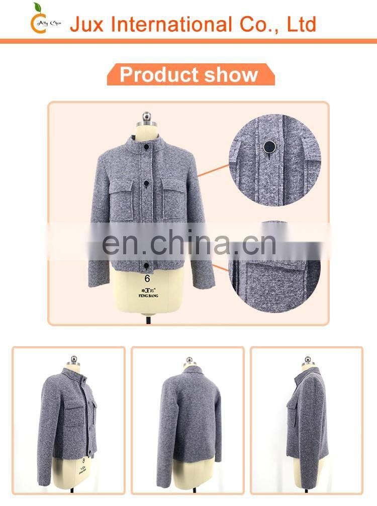 Two chest pockets with flaps womens jackets and coats