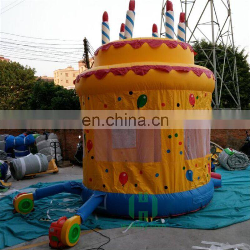 HI good price used juegos inflables happy birthday cake with name jump castle for longevity