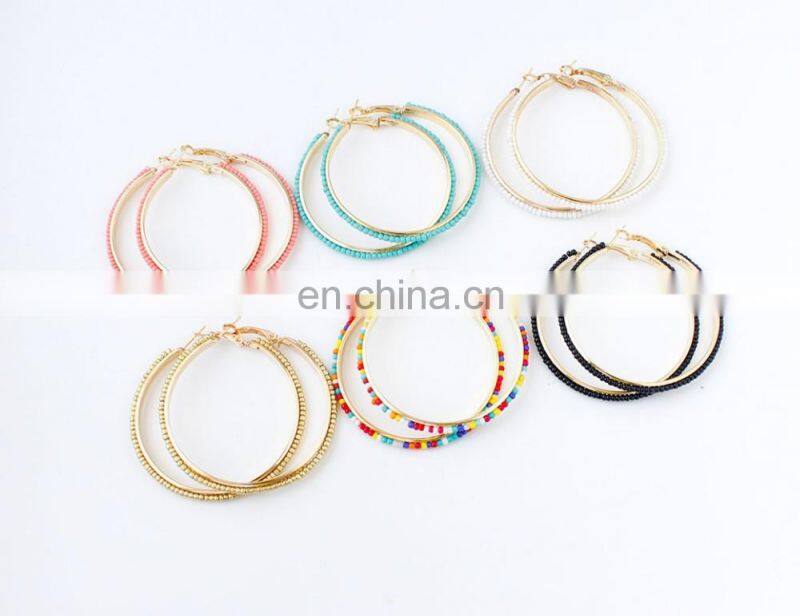 Hotselling fashion fish hook round earrings