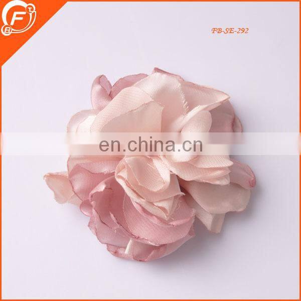 light yellow nice wedding fabric flower brooch for wholesale