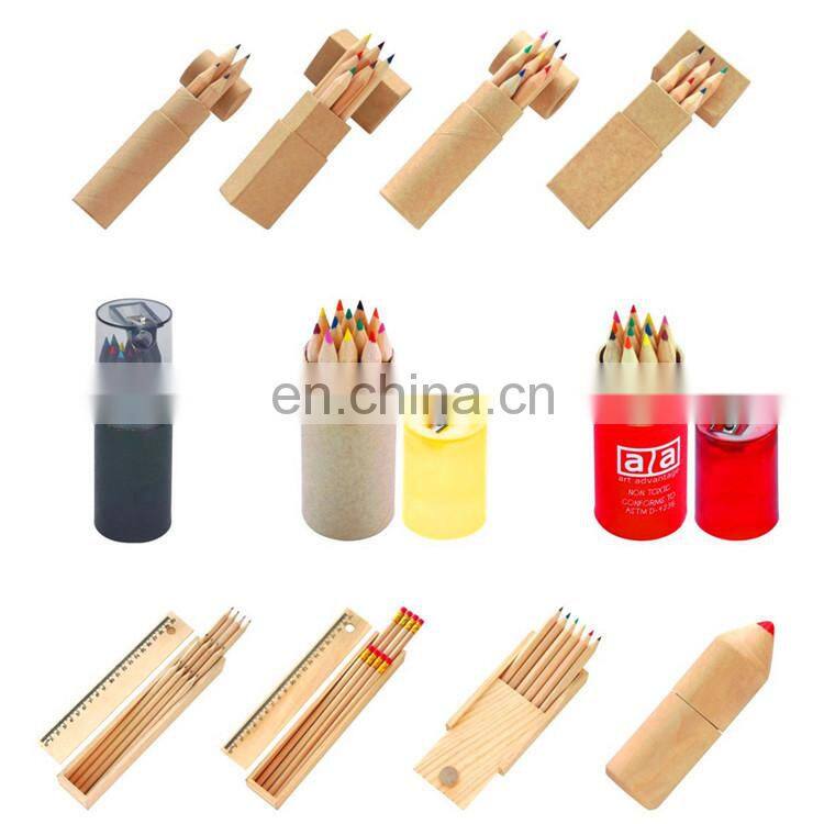 6 pcs Coloured wood Pencils set In paper box
